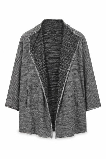 Phase Eight Women’s Grey Wool Blend Open Cardigan L Relaxed Fit