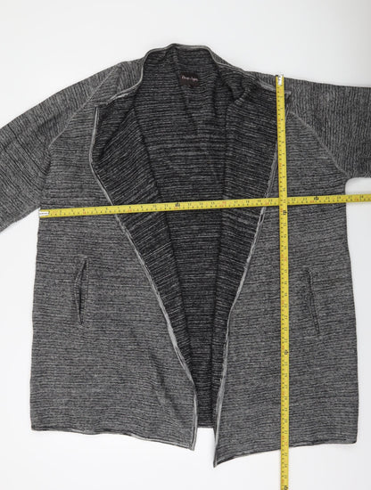 Phase Eight Women’s Grey Wool Blend Open Cardigan L Relaxed Fit