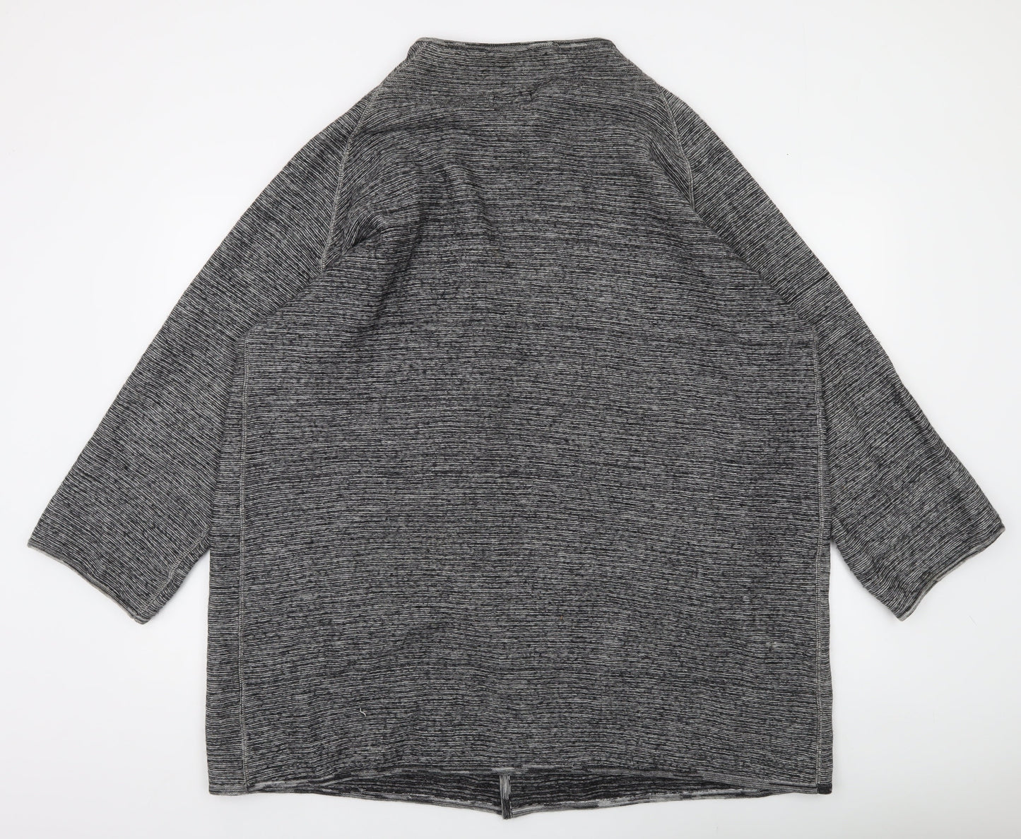 Phase Eight Women’s Grey Wool Blend Open Cardigan L Relaxed Fit