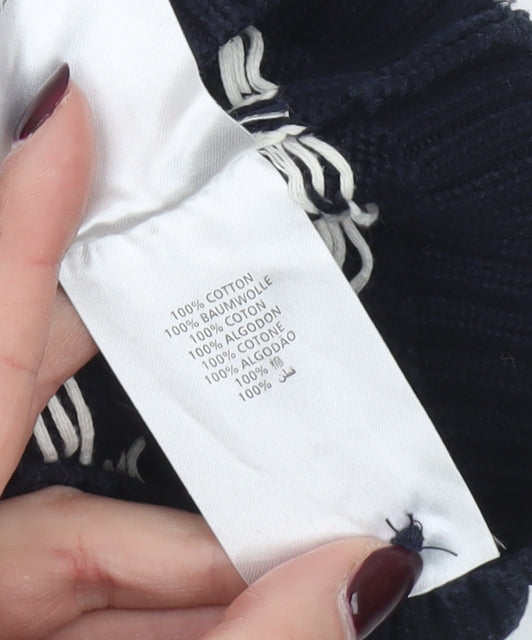 Gant Unisex Baby Navy Blue Reindeer Knit Jumper 3-6 Months Christmas Pullover