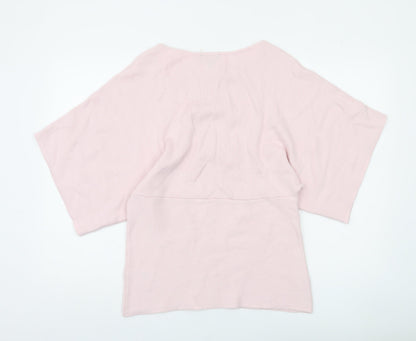 Phase Eight Women’s Pink Boat Neck Relaxed Knit Jumper Size L
