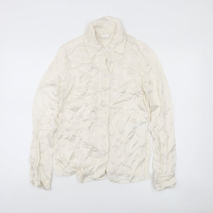 Ghost Women's Ivory Viscose Button-Up Shirt XS