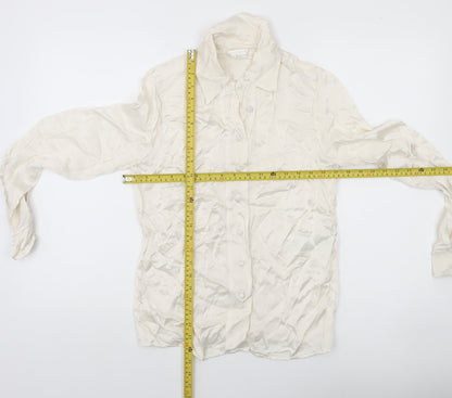 Ghost Women's Ivory Viscose Button-Up Shirt XS
