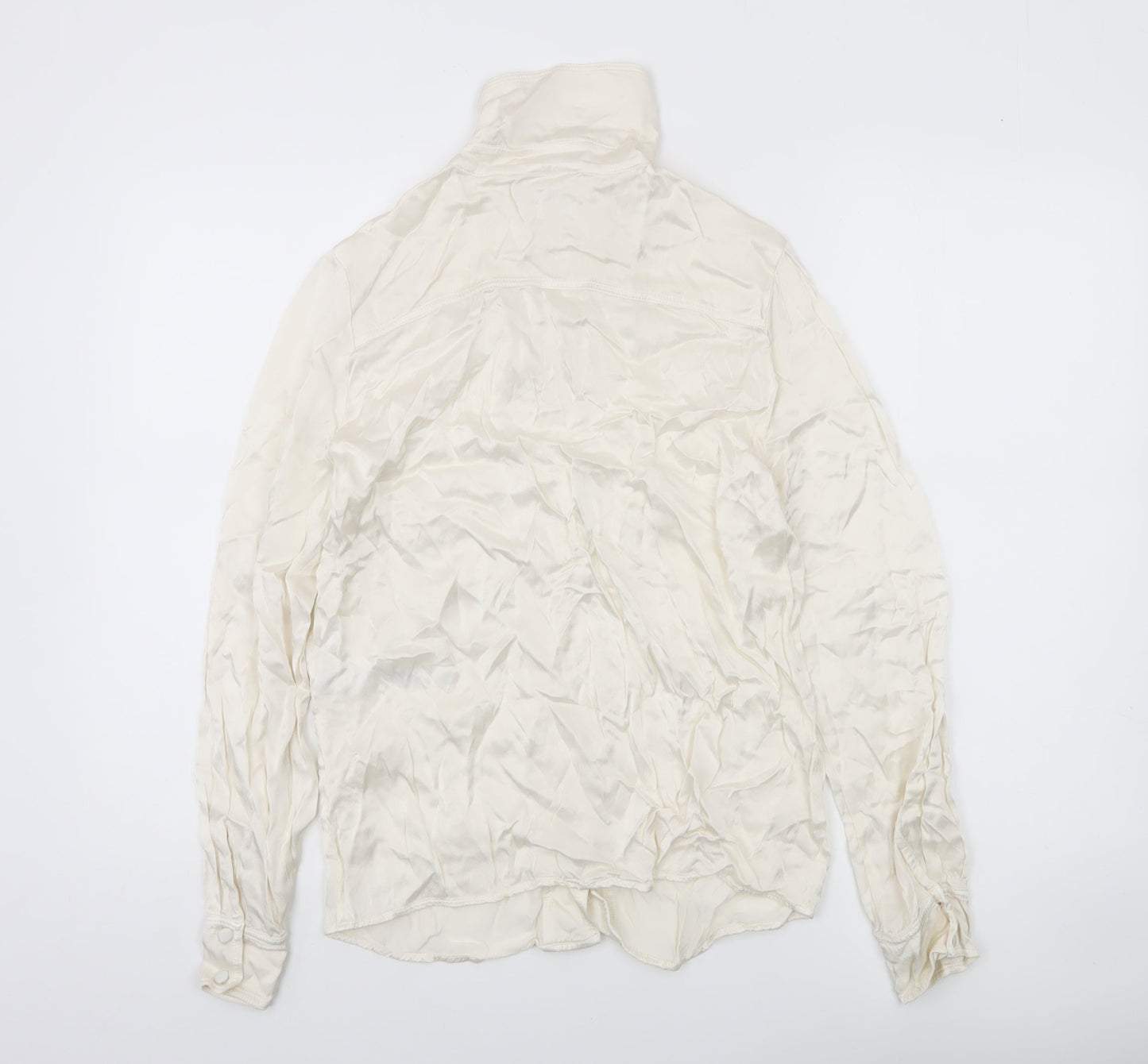 Ghost Women's Ivory Viscose Button-Up Shirt XS