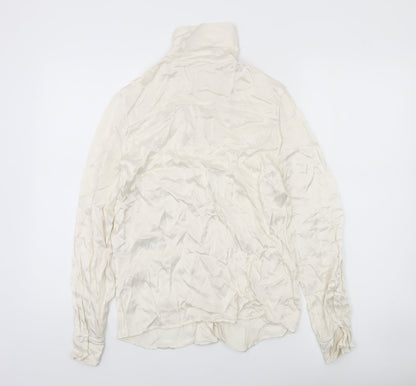Ghost Women's Ivory Viscose Button-Up Shirt XS