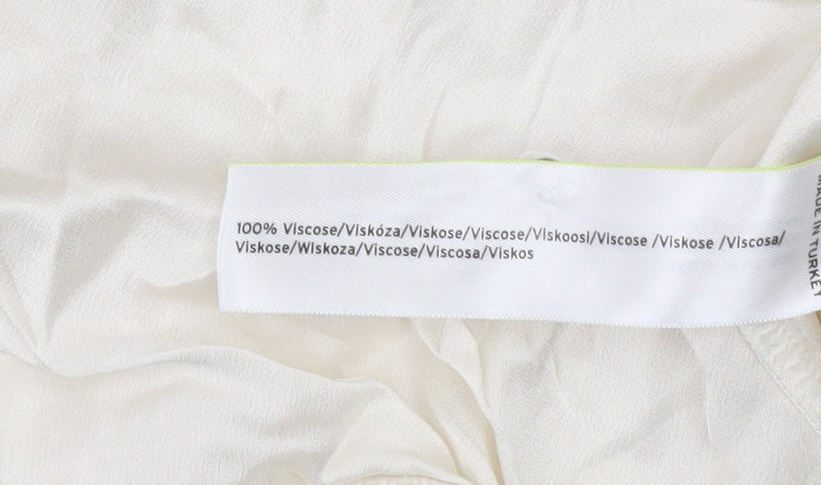 Ghost Women's Ivory Viscose Button-Up Shirt XS