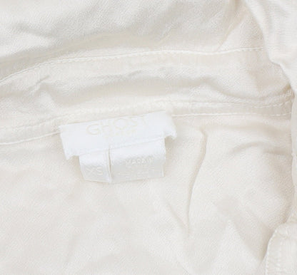 Ghost Women's Ivory Viscose Button-Up Shirt XS