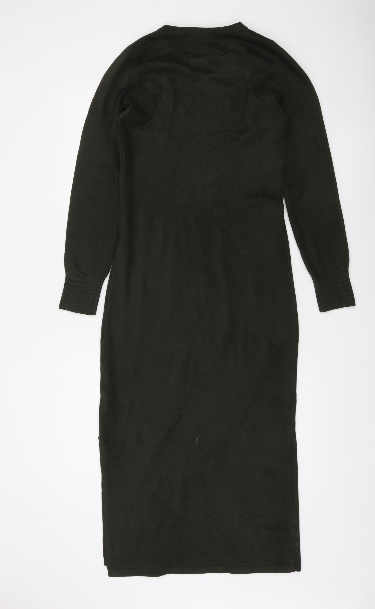 French Connection Women's Green Long Sleeve Midi Bodycon Dress L