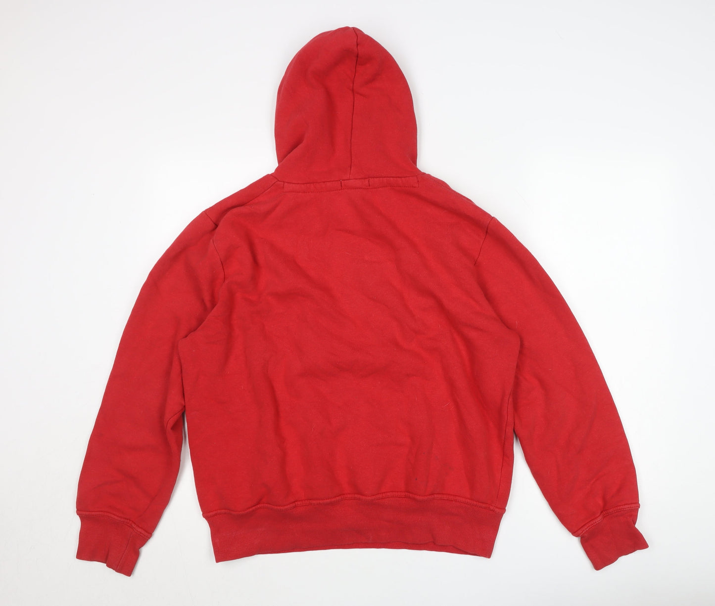CargoQuay Men’s Red Chicago Pullover Hoodie L Fleece Graphic Print