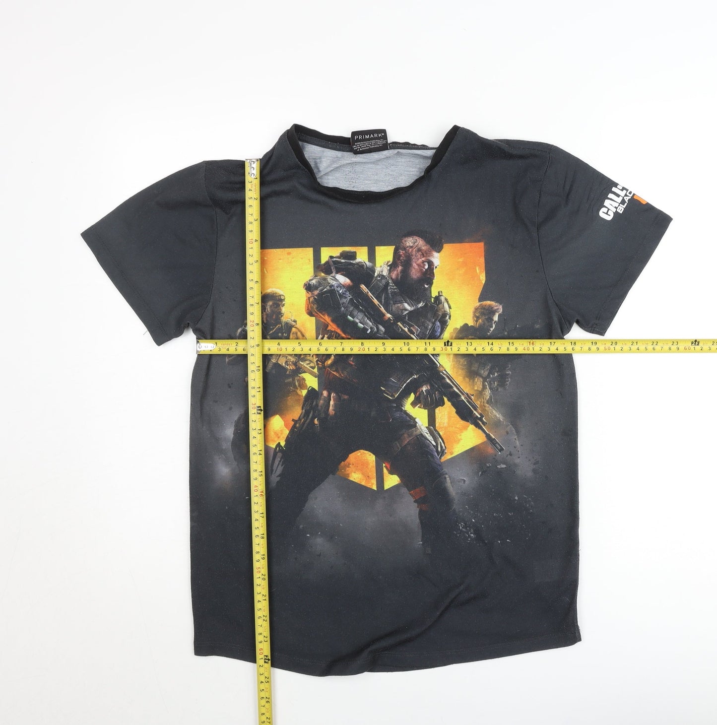 Primark Boys Black Call of Duty Black Ops Short Sleeve T-Shirt Size M