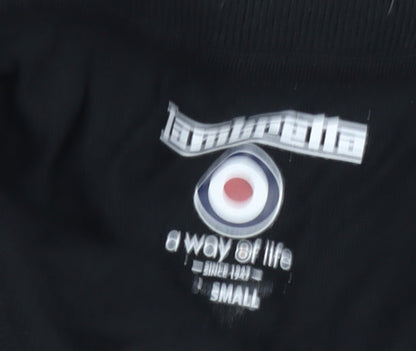 Lambretta Men's Black Check Retro Polo Shirt Small