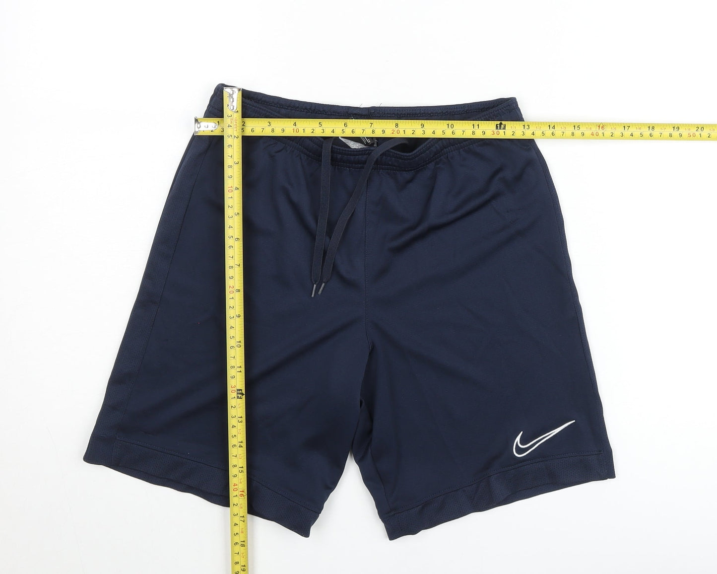 Nike Boys Navy Blue Dri-FIT Athletic Shorts S Polyester Drawstring