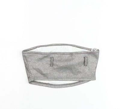 EGO Women's Silver Strapless Camisole Tube Top Size 8 Partywear