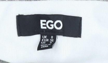 EGO Women's Silver Strapless Camisole Tube Top Size 8 Partywear