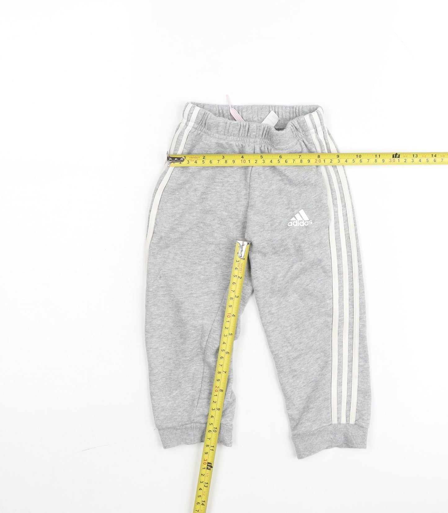 Adidas Unisex Baby Grey Jogger Trousers 18-24 Months Elastic Waist
