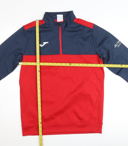 Joma Men’s Red Blue 1/4 Zip Sports Sweatshirt Size M