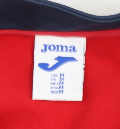 Joma Men’s Red Blue 1/4 Zip Sports Sweatshirt Size M