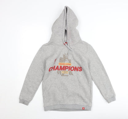 LFC Boys Grey Hoodie 11-12 Years Pullover Fleece Football Champions