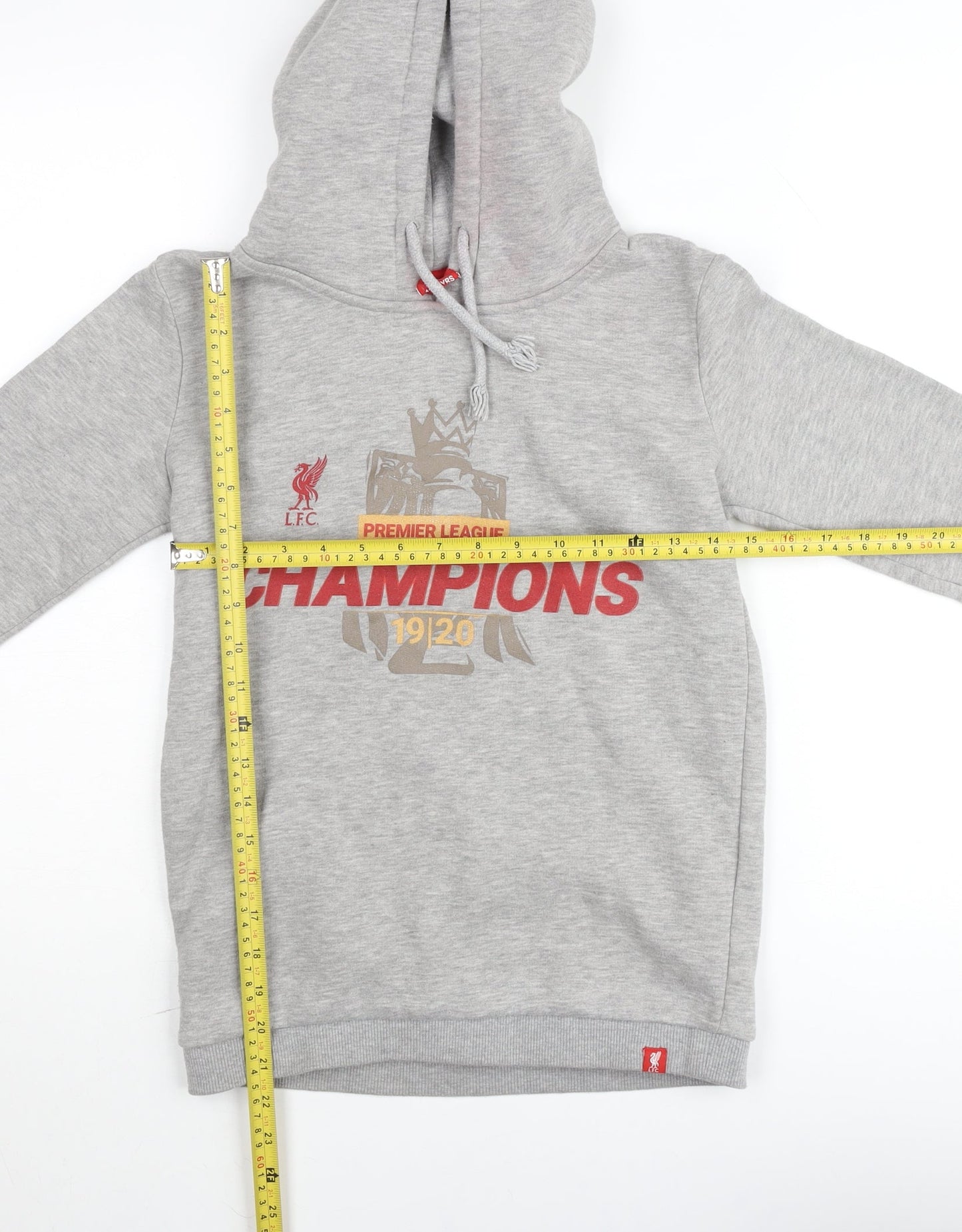 LFC Boys Grey Hoodie 11-12 Years Pullover Fleece Football Champions