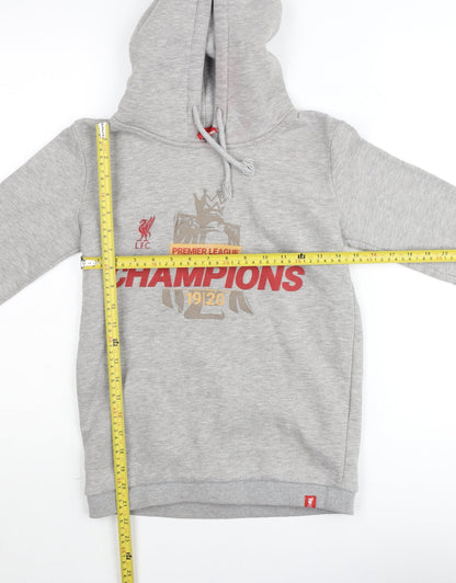 LFC Boys Grey Hoodie 11-12 Years Pullover Fleece Football Champions