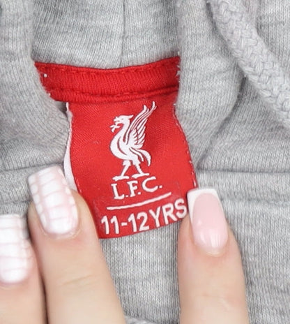 LFC Boys Grey Hoodie 11-12 Years Pullover Fleece Football Champions