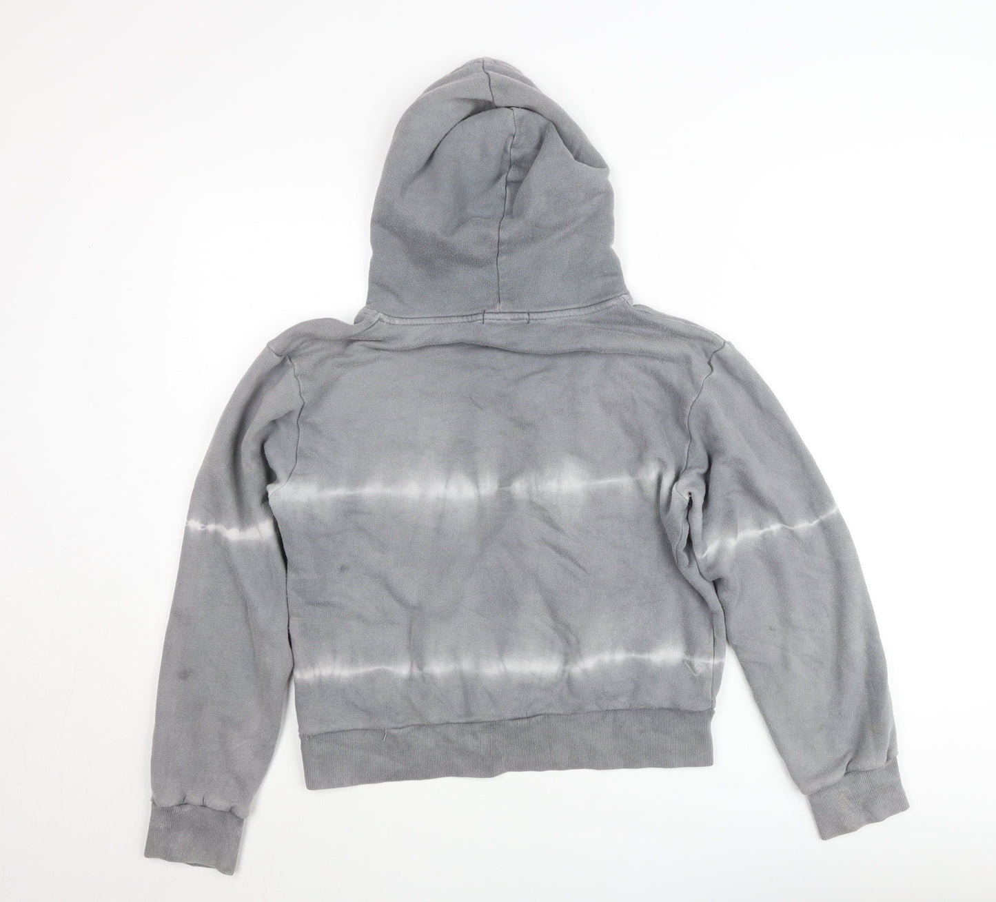 Nasty Gal Women’s Grey Tie-Dye Pullover Hoodie UK 8