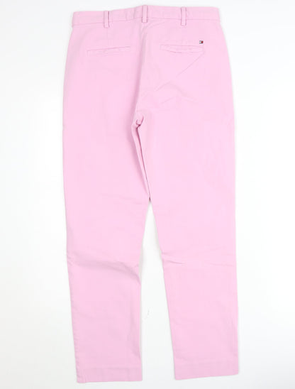 Tommy Hilfiger Men's Pink Slim Fit Chino Trousers Size S
