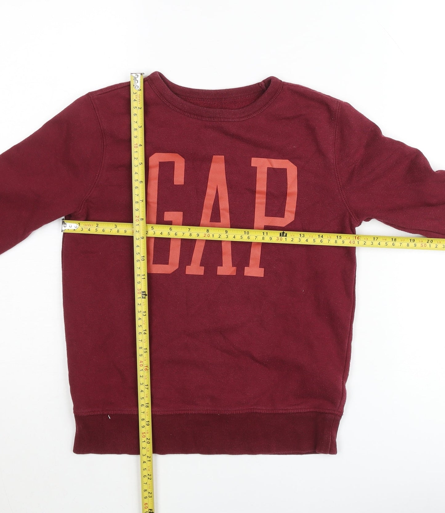 GAP Kids Girls Burgundy Crew Neck Pullover Jumper Sweatshirt Size M