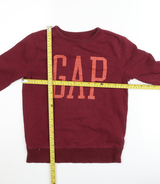GAP Kids Girls Burgundy Crew Neck Pullover Jumper Sweatshirt Size M