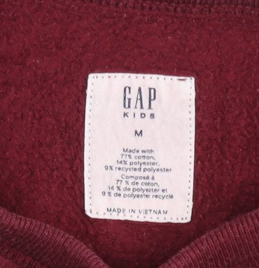 GAP Kids Girls Burgundy Crew Neck Pullover Jumper Sweatshirt Size M
