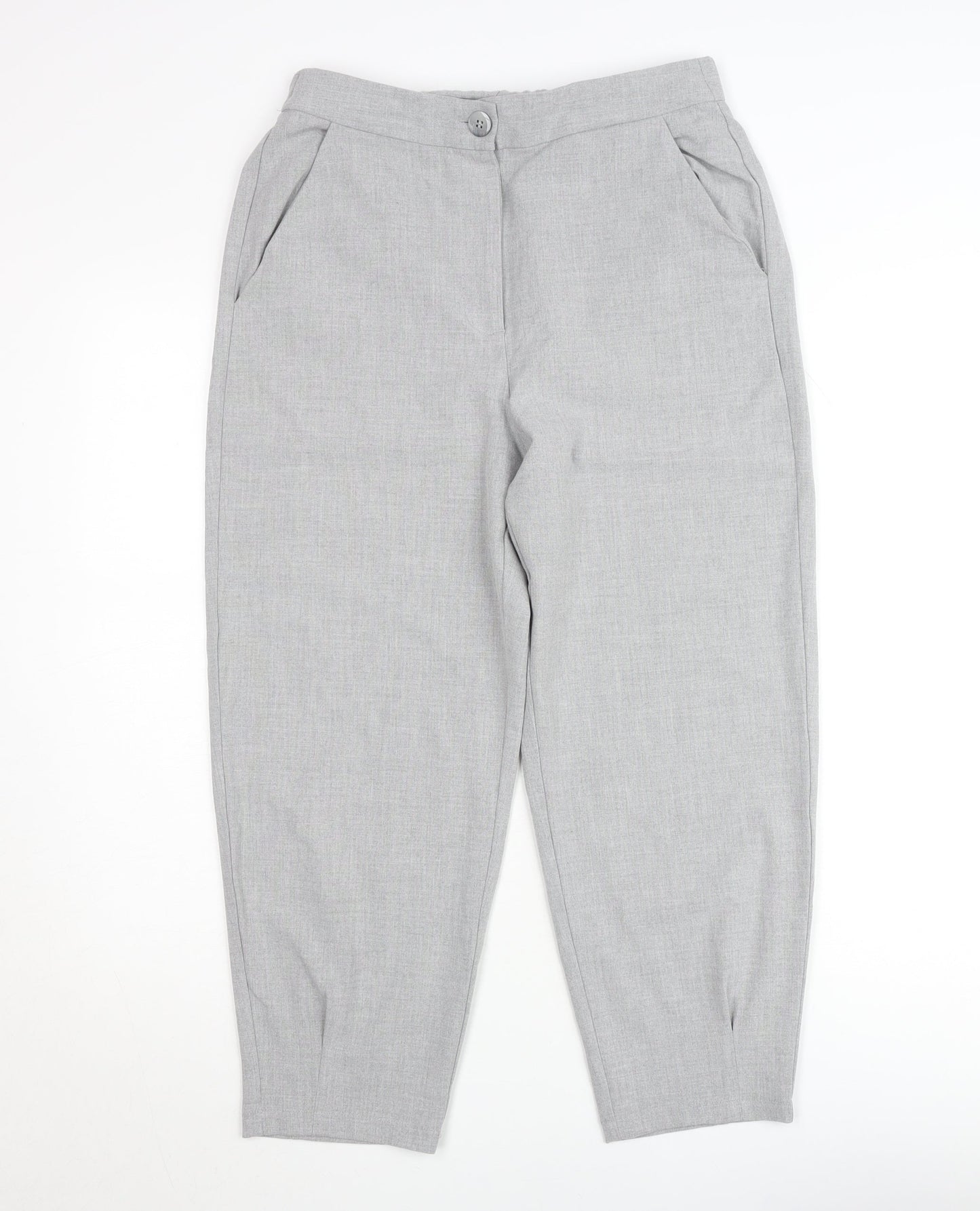 Zara Women's Grey XS Tapered Tailored Trousers