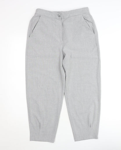 Zara Women's Grey XS Tapered Tailored Trousers