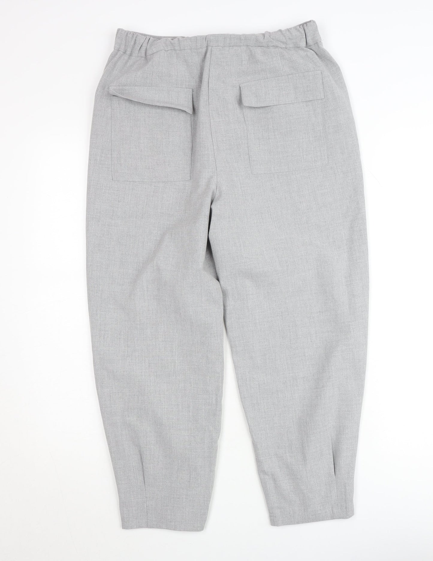 Zara Women's Grey XS Tapered Tailored Trousers