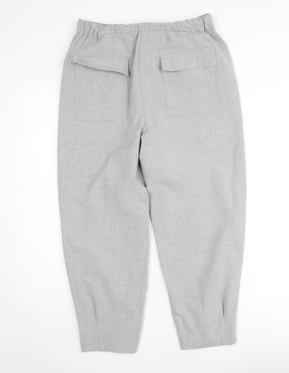 Zara Women's Grey XS Tapered Tailored Trousers