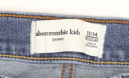 Abercrombie Kids Girls Blue Skinny Jeans 13-14 Years Regular Fit Denim
