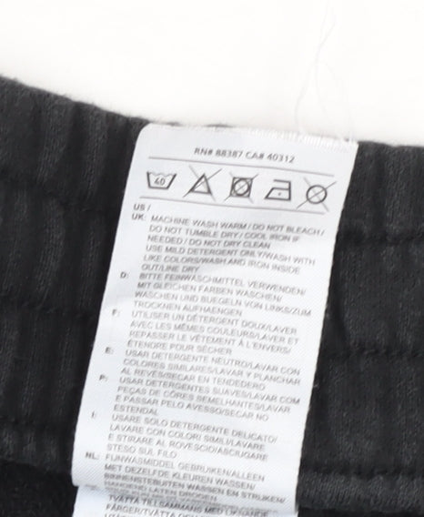 Adidas Men's Black L Sweat Shorts Elastic Waist Drawstring Logo Sportswear