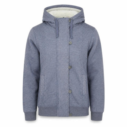 House Men's Blue Hooded Lined Button Jacket Size M Cotton Blend