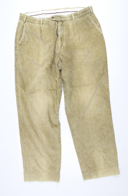 Cedarwood State Men's Beige Corduroy Chino Trousers 38W 33L