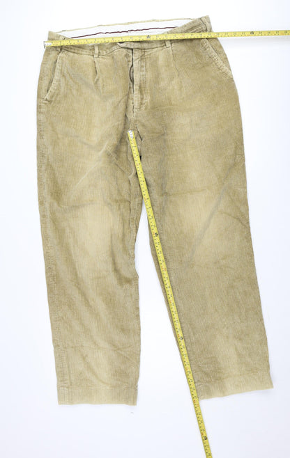 Cedarwood State Men's Beige Corduroy Chino Trousers 38W 33L