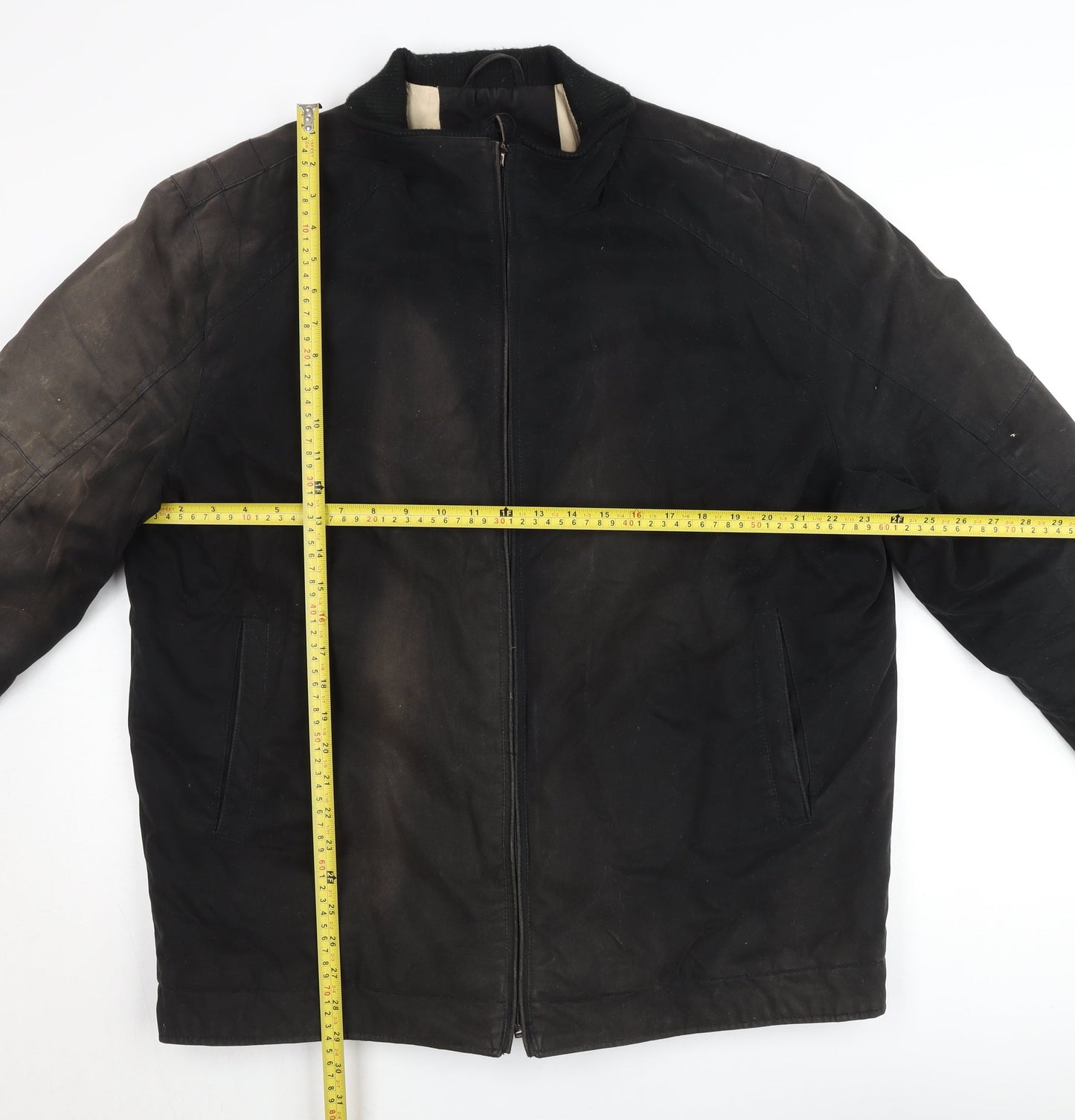 Douglas Men’s Black Cotton Lined Full Zip Casual Jacket Size 44