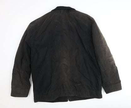 Douglas Men’s Black Cotton Lined Full Zip Casual Jacket Size 44