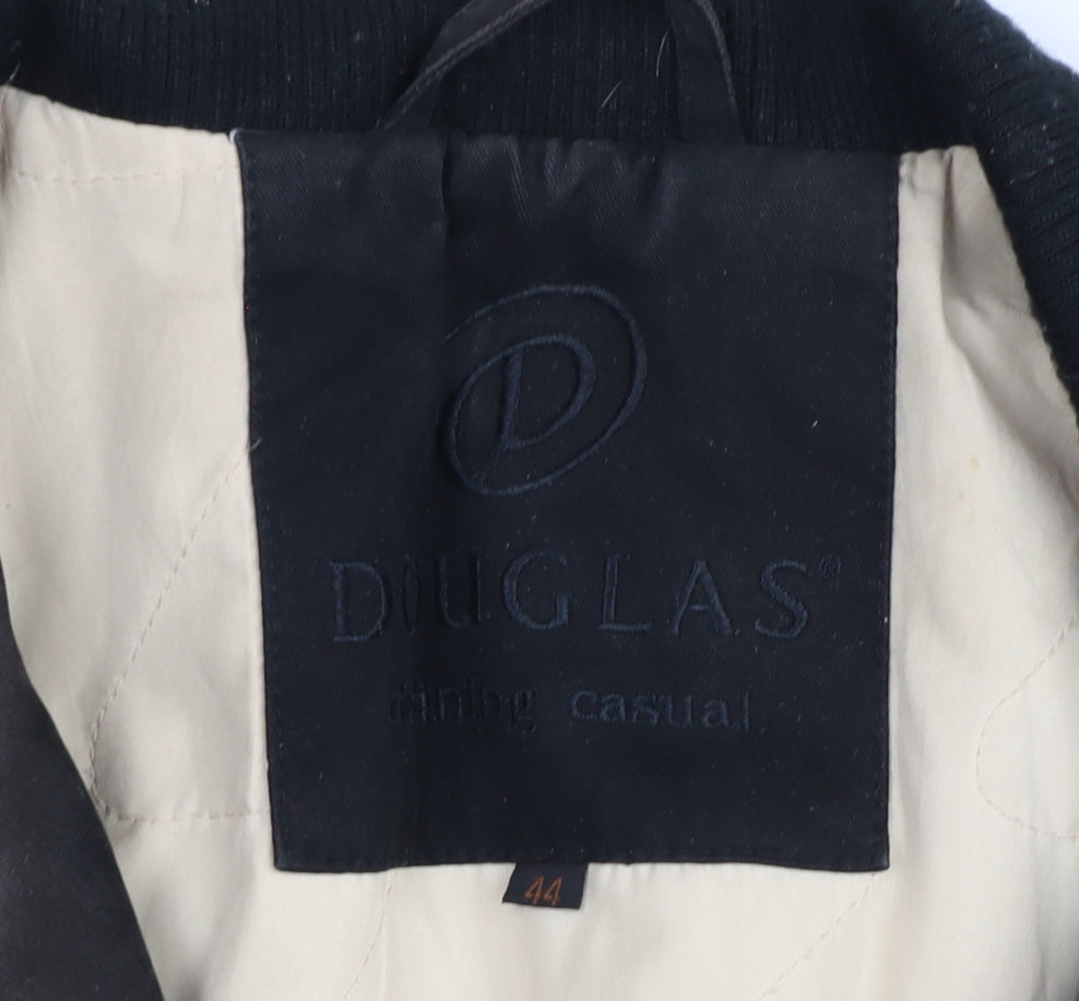 Douglas Men’s Black Cotton Lined Full Zip Casual Jacket Size 44
