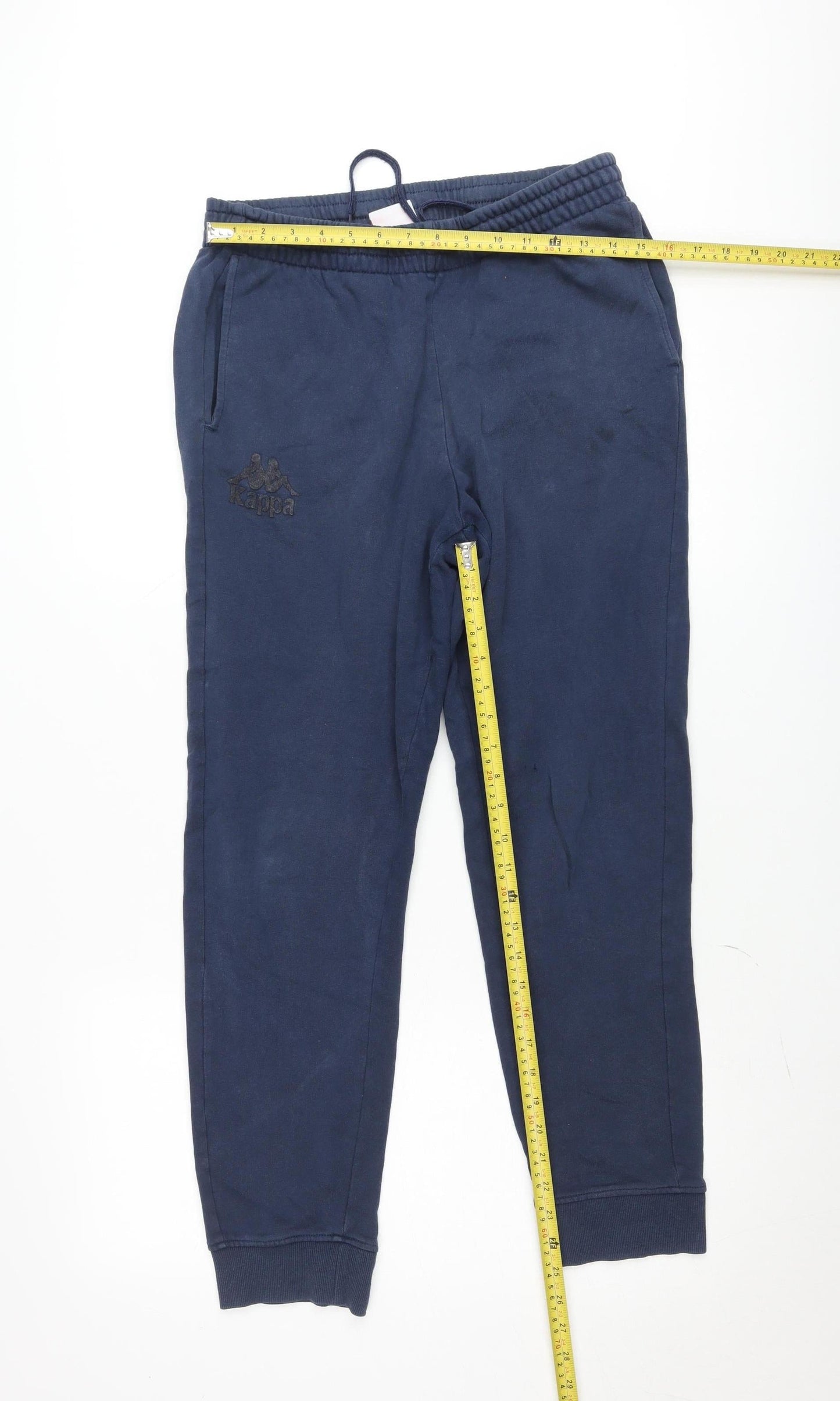 Kappa Men's Navy Small Jogger Sweatpants with Drawstring Waist