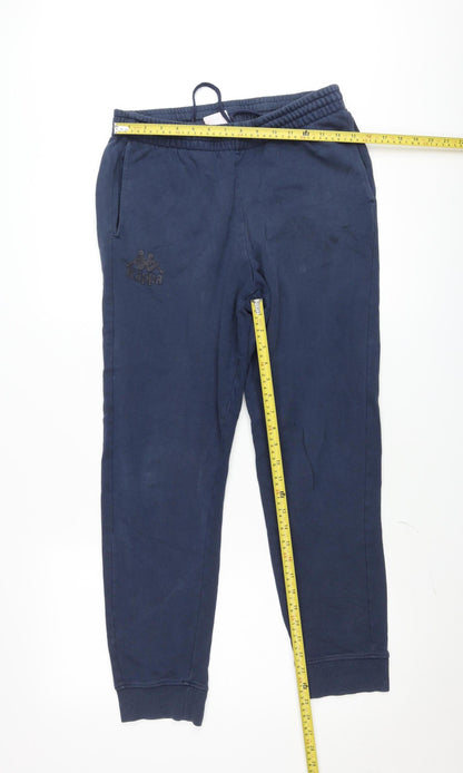 Kappa Men's Navy Small Jogger Sweatpants with Drawstring Waist