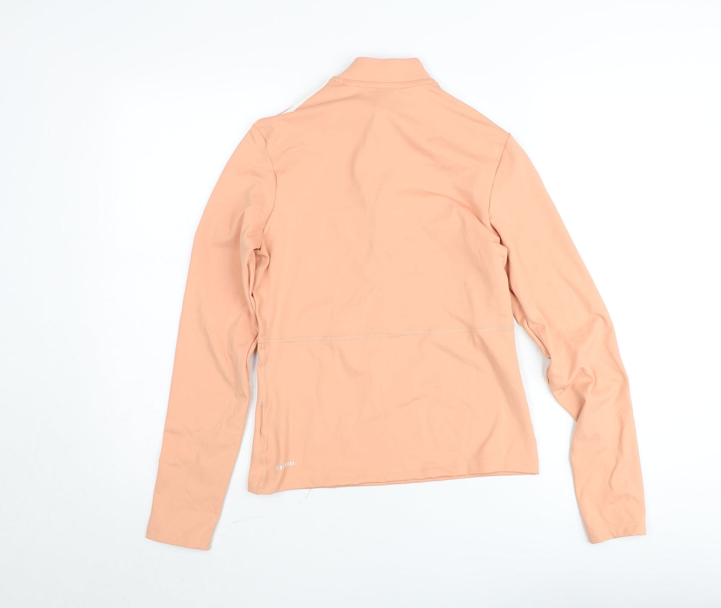 Adidas Women's Peach Long Sleeve 1/4 Zip Pullover Sweatshirt Size L