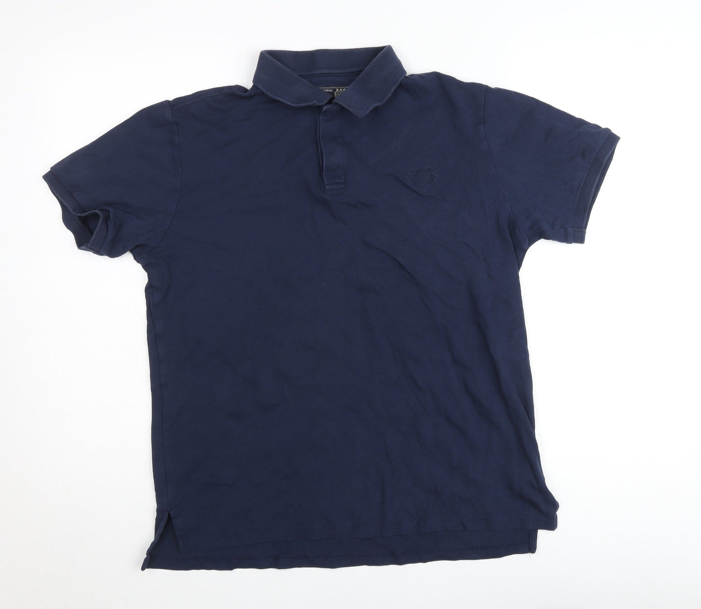 Paul Costelloe Living Men's Blue Pima Cotton Polo Shirt L