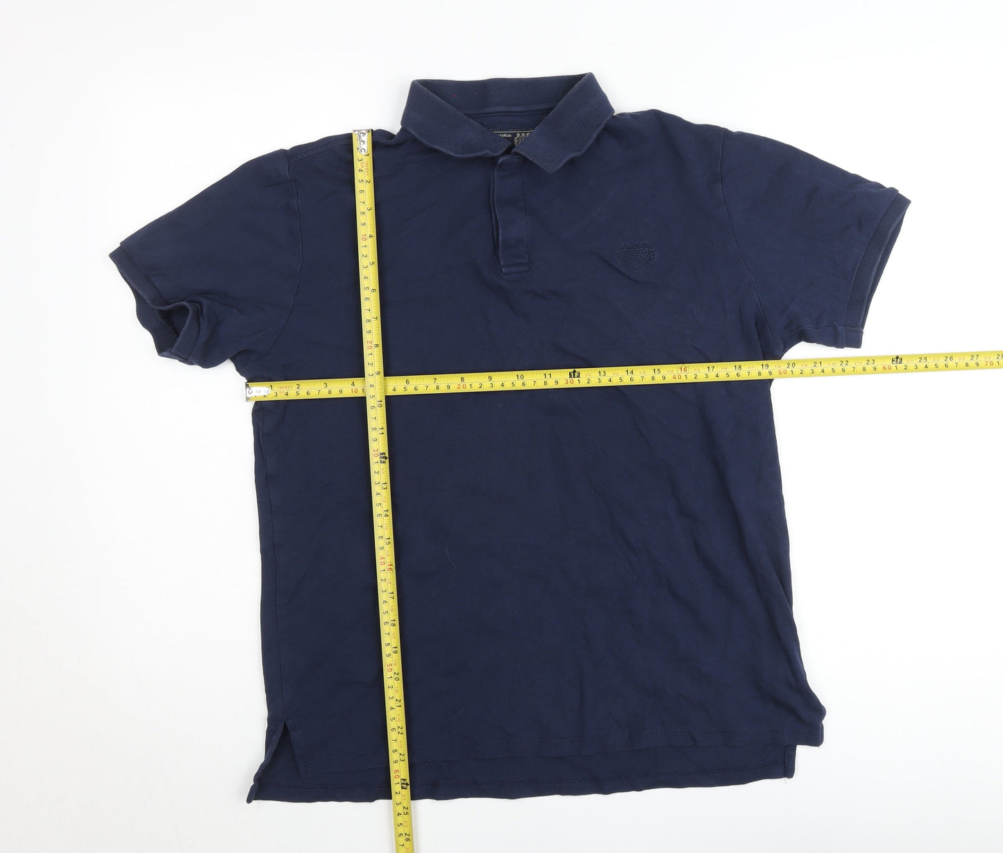 Paul Costelloe Living Men's Blue Pima Cotton Polo Shirt L