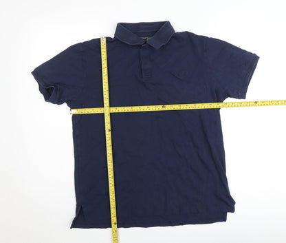 Paul Costelloe Living Men's Blue Pima Cotton Polo Shirt L