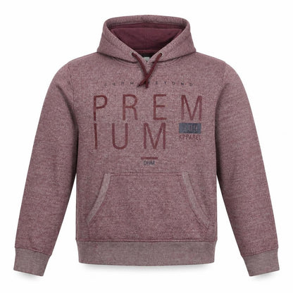 S&J Premium Apparel Men Red Pullover Hoodie Medium Knit Logo Graphic