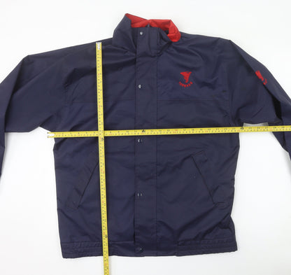Tornado Men's Blue M Windbreaker Jacket with Logo and Zip Fastening